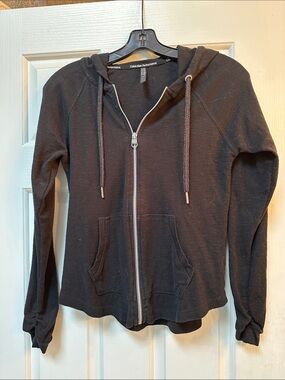 Calvin Klein Performance Black Full-Zip Hoodie with Drawstring